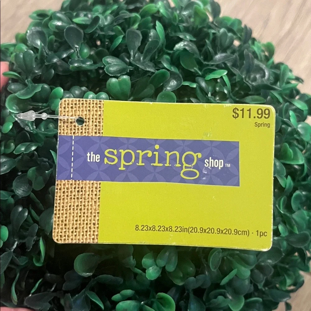 Set of Decorative Green Faux Topiary Balls - Picture 2 of 2